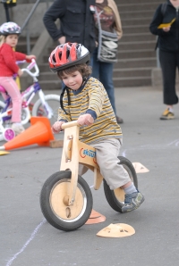A bike rodeo is a safe and supportive place to get the youngest riders started